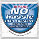 No Hassle 10 Year Warranty